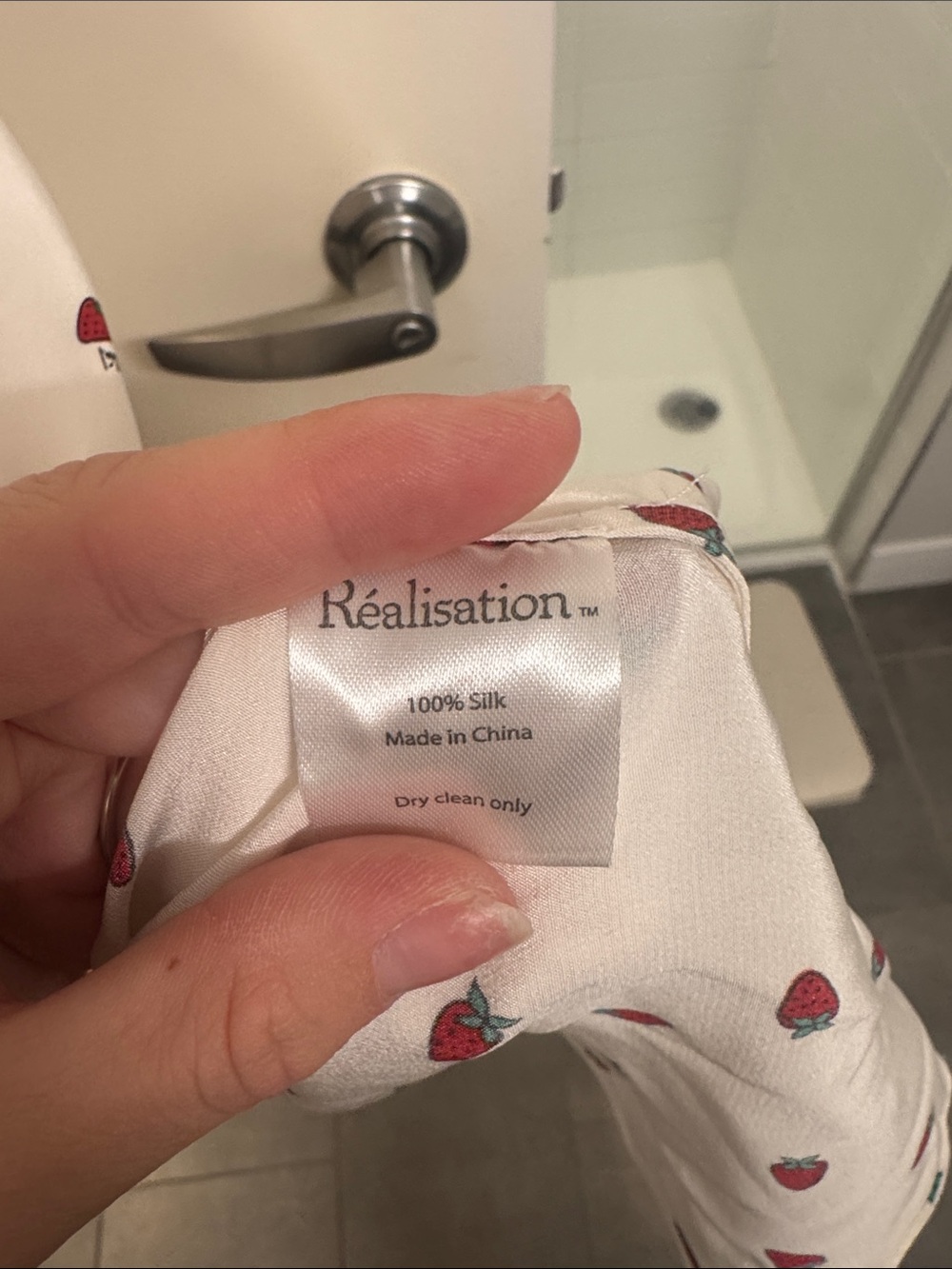 Reformation Par White Midi Dress with Red Strawberry Print - Picture 4 of 5